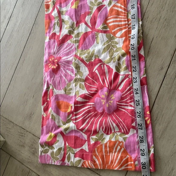 Sz 12 Lilly Pulitzer Palm Beach Fit Pants Wide Leg Linen Blend - Picture 8 of 9